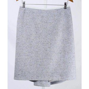M Missoni Light Blue Tweed Wool A-Line Skirt